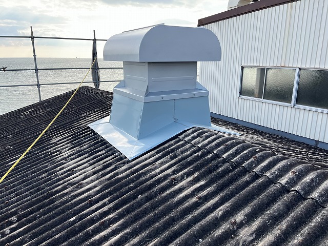 【兵庫県加古郡播磨町】J社　スレート屋根改修・ベンチレーター交換工事