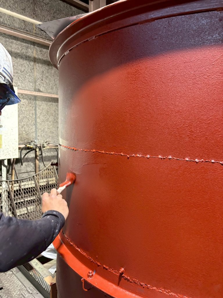 混錬機施工中の写真