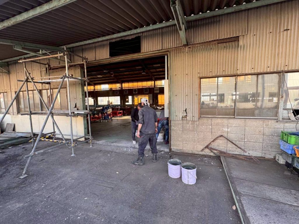 施工中の写真